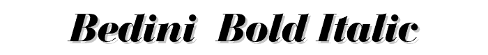 Bedini  Bold Italic font